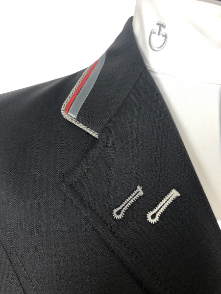 J van D Competition Jacket Blue with Bordeaux/Grey Piping J van D Competition Jacket Blue with Bordeaux/Grey Piping