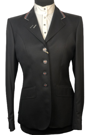 J van D Competition Jacket Blue with Bordeaux/Grey Piping J van D Competition Jacket Blue with Bordeaux/Grey Piping
