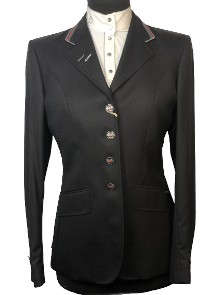 J van D Competition Jacket Blue with Bordeaux/Grey Piping J van D Competition Jacket Blue with Bordeaux/Grey Piping