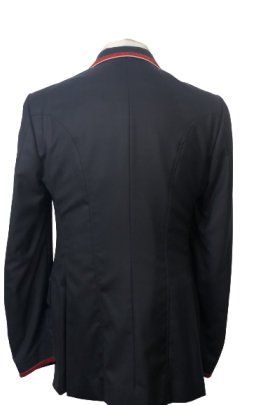 J van D Men's Competition Jacket Blue with Bordeaux/Silver Piping J van D Men's Competition Jacket Blue with Bordeaux/Silver Piping