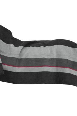 Kentucky Horsewear Fleecedeken Heavy Square Stripes Zwart - Grijs 210 x 200 Kentucky Horsewear Fleecedeken Heavy Square Stripes Zwart - Grijs 210 x 200