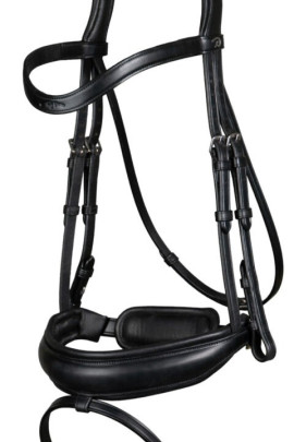 Dyon Mat Large Crank Noseband Bridle With Flash 'Dressage Flat' Collection