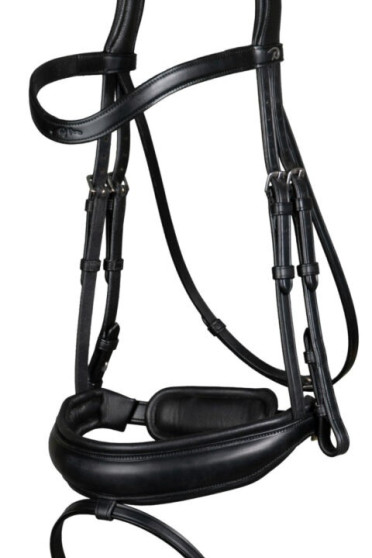 Dyon Mat Large Crank Noseband Bridle With Flash 'Dressage Flat' Collection Dyon Mat Large Crank Noseband Bridle With Flash 'Dressage Flat' Collection