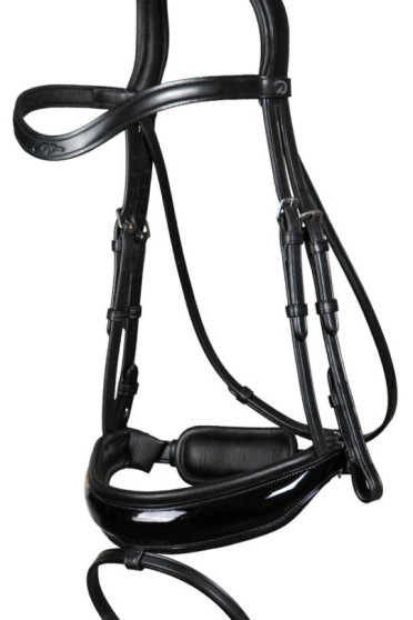 Dyon Patent Large Crank Noseband Bridle With Flash 'Dressage Flat' Collection Dyon Patent Large Crank Noseband Bridle With Flash 'Dressage Flat' Collection