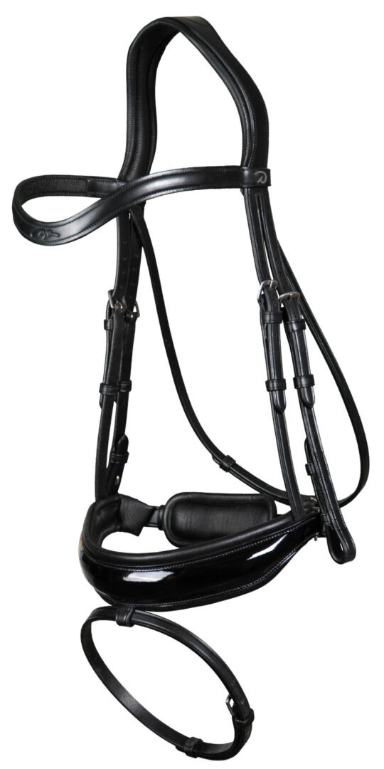 Dyon Patent Large Crank Noseband Bridle With Flash 'Dressage Flat' Collection Dyon Patent Large Crank Noseband Bridle With Flash 'Dressage Flat' Collection