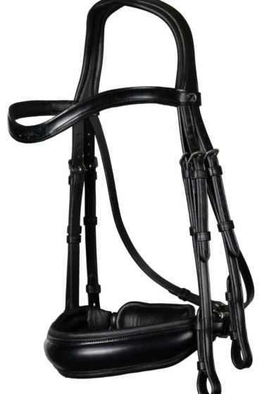Dyon Mat Large Crank Noseband Double Bridle 'Dressage Flat' Collection Dyon Mat Large Crank Noseband Double Bridle 'Dressage Flat' Collection