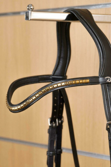 Brass Clincher V-Shaped Browband 'New English Collection' Brass Clincher V-Shaped Browband 'New English Collection'