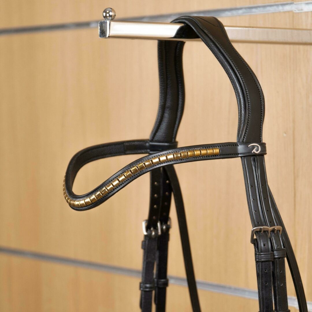Brass Clincher V-Shaped Browband 'New English Collection' Brass Clincher V-Shaped Browband 'New English Collection'