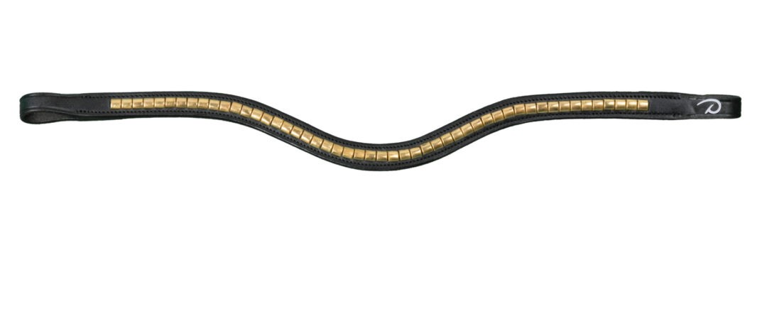 Brass Clincher V-Shaped Browband 'New English Collection' Brass Clincher V-Shaped Browband 'New English Collection'