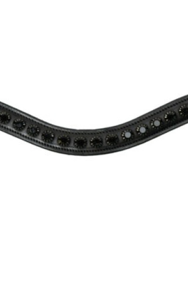 Dyon Black Swarovski V-Shaped Browband 'New English Collection' Dyon Black Swarovski V-Shaped Browband 'New English Collection'