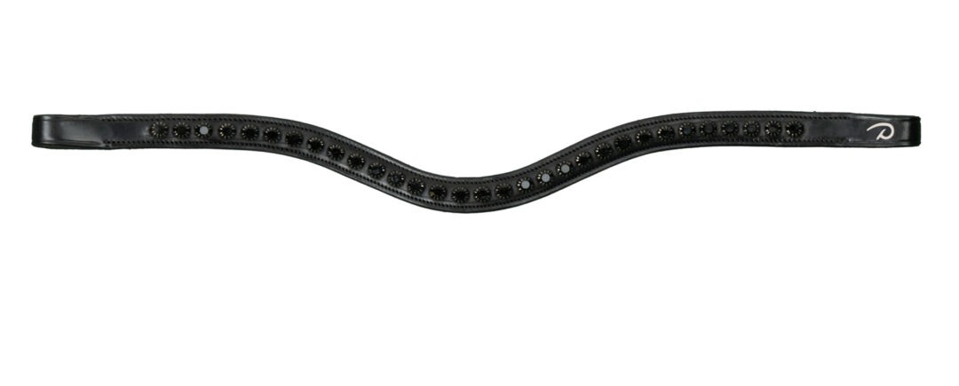 Dyon Black Swarovski V-Shaped Browband 'New English Collection' Dyon Black Swarovski V-Shaped Browband 'New English Collection'