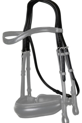 Dyon Dressage Double Bridle Headpiece 'Dressage Flat' Collection