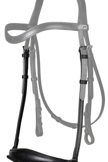 Dyon Matte Drop Noseband with Pull back 'Dressage Flat' Collection