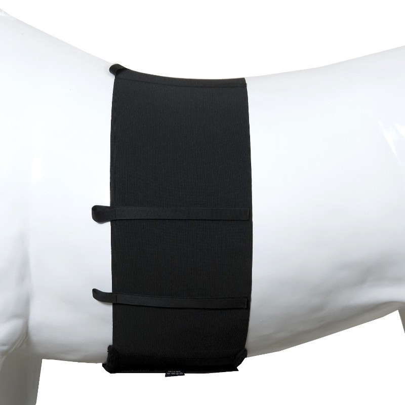 One Equestrian Body Bandage Zwart, Deze is in verschillende maten leverbaar.