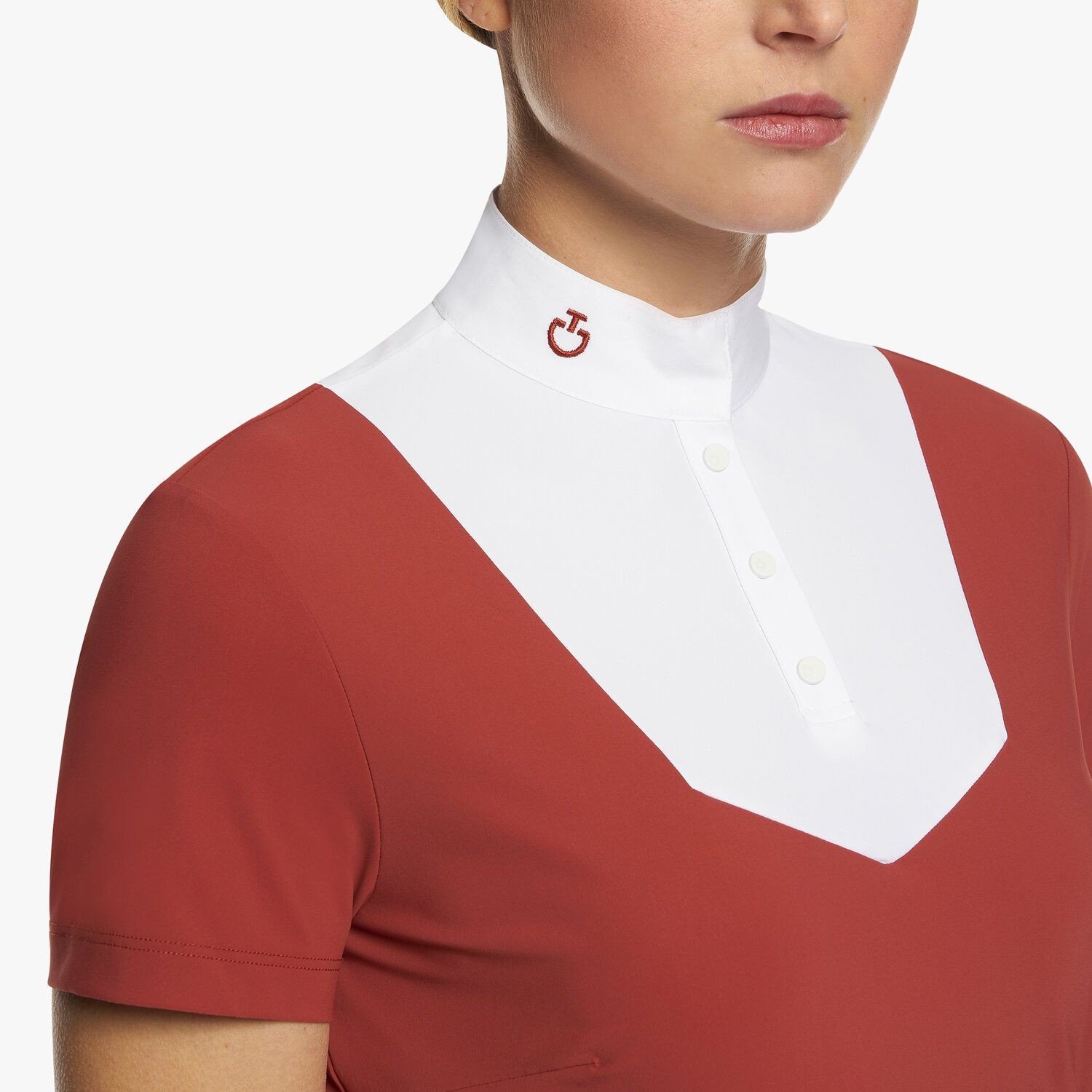 Pentagon Bib Jersey S/S Button Wedstrijd Polo Rood Cavalleria Toscana Pentagon Bib Jersey S/S Button Wedstrijd Polo Rood Cavalleria Toscana