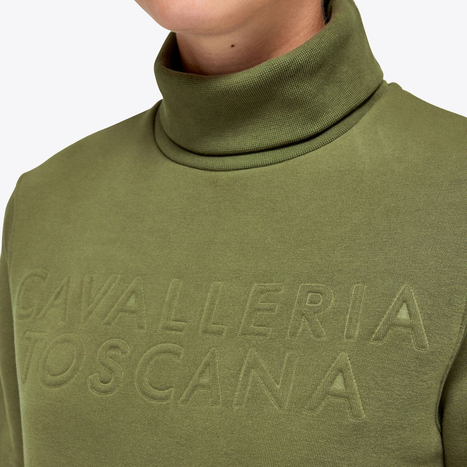 Embossed CT Coltrui Pullover Sweatshirt Groen Cavalleria Toscana Embossed CT Coltrui Pullover Sweatshirt Groen Cavalleria Toscana