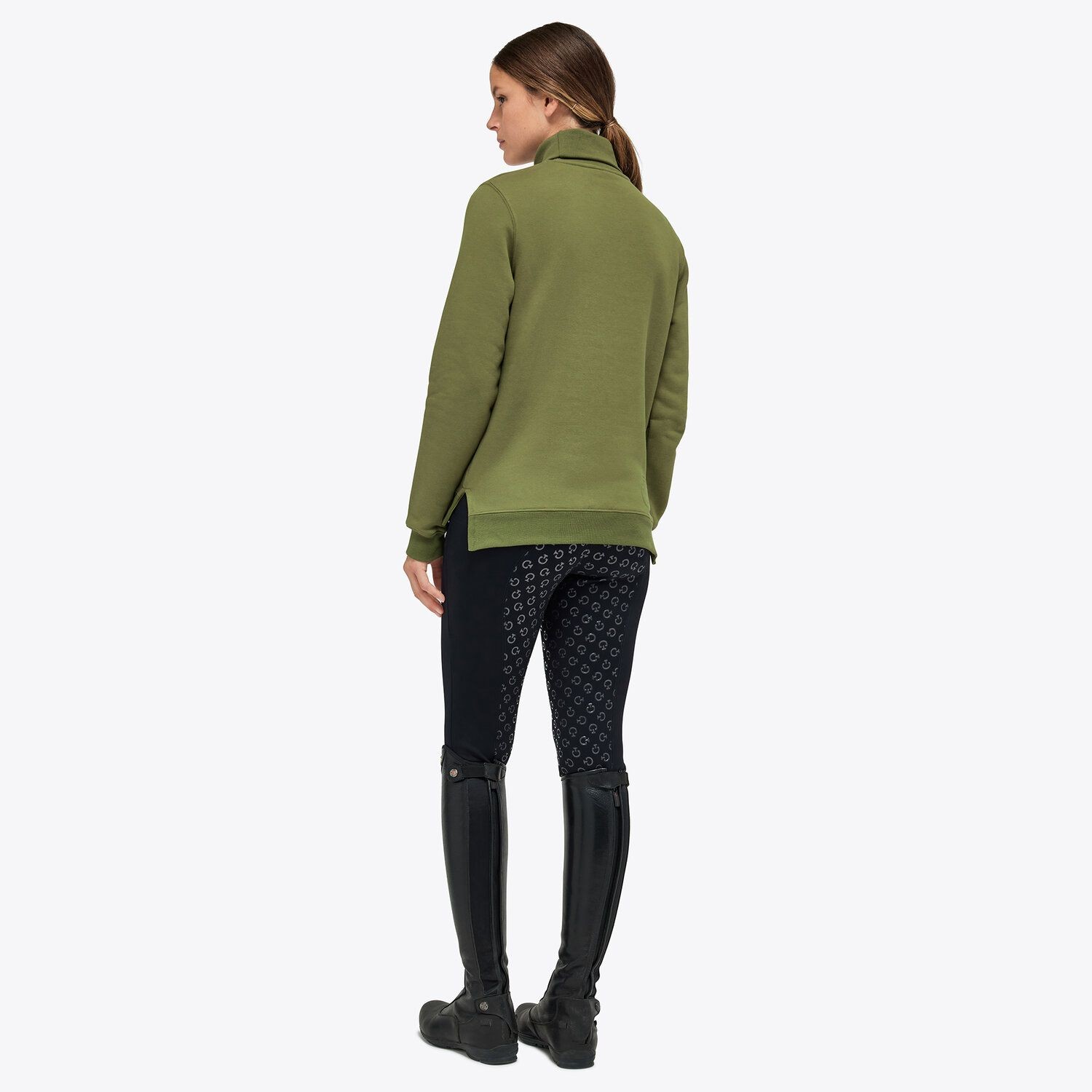 Embossed CT Coltrui Pullover Sweatshirt Groen Cavalleria Toscana Embossed CT Coltrui Pullover Sweatshirt Groen Cavalleria Toscana