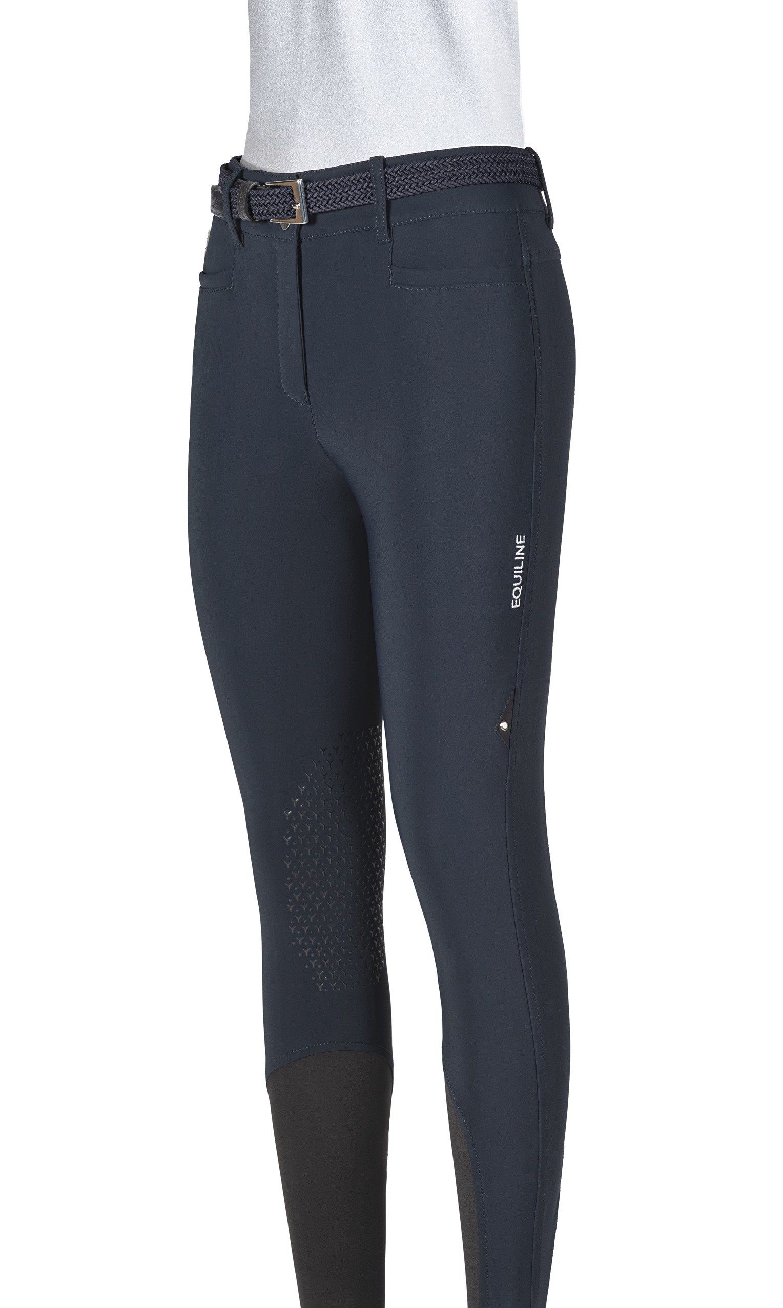 Dames Rijbroek Knie Grip Ernaek Donker Blauw Equiline Dames Rijbroek Knie Grip Ernaek Donker Blauw Equiline