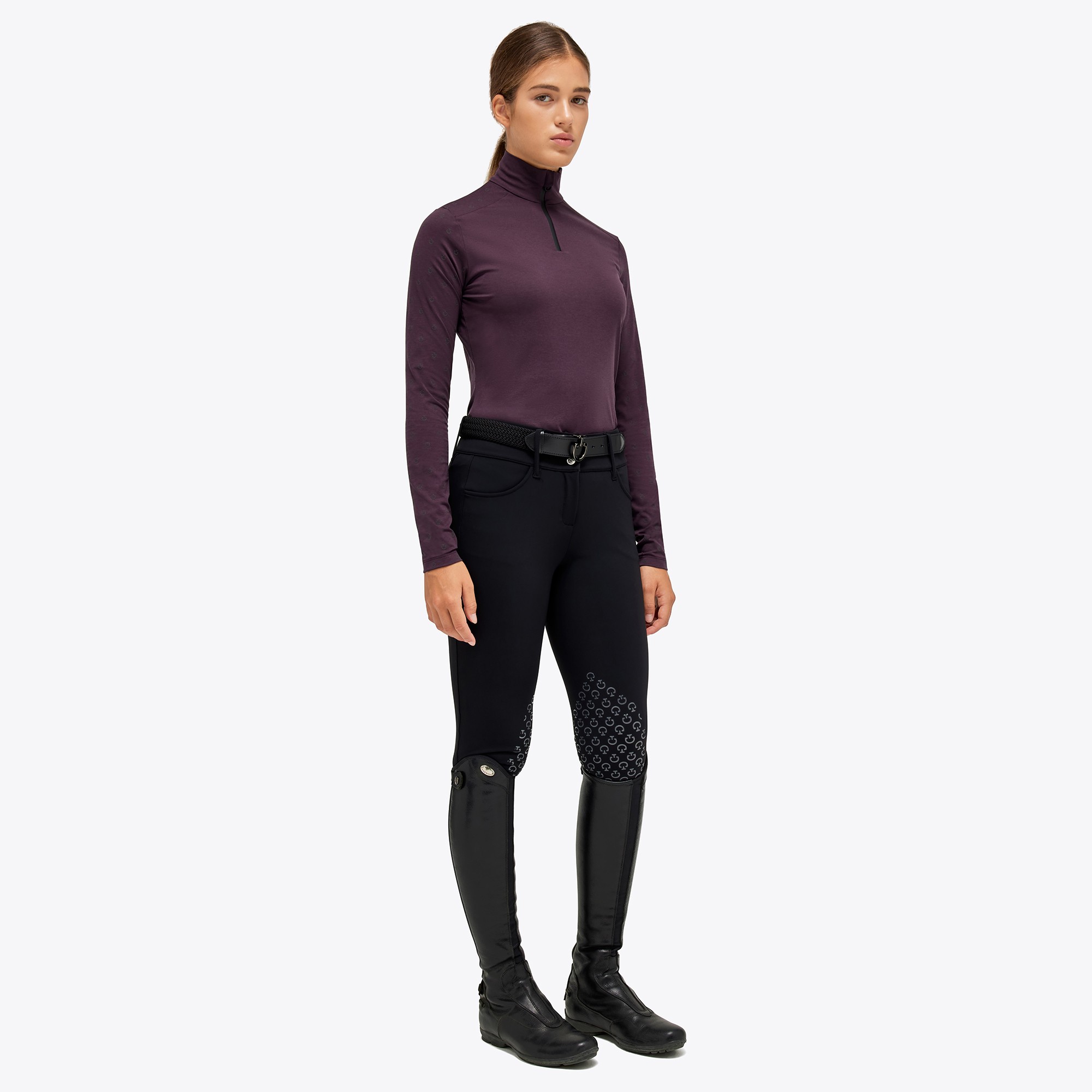 Mini Ct Flock Print Tech Wool Half Zip Wijn Rood Cavalleria Toscana Mini Ct Flock Print Tech Wool Half Zip Wijn Rood Cavalleria Toscana