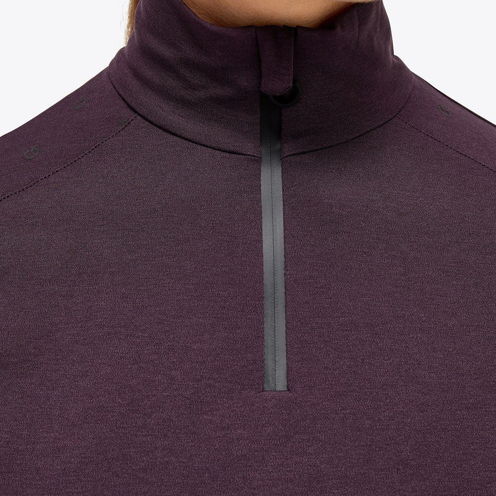 Mini Ct Flock Print Tech Wool Half Zip Wijn Rood Cavalleria Toscana Mini Ct Flock Print Tech Wool Half Zip Wijn Rood Cavalleria Toscana