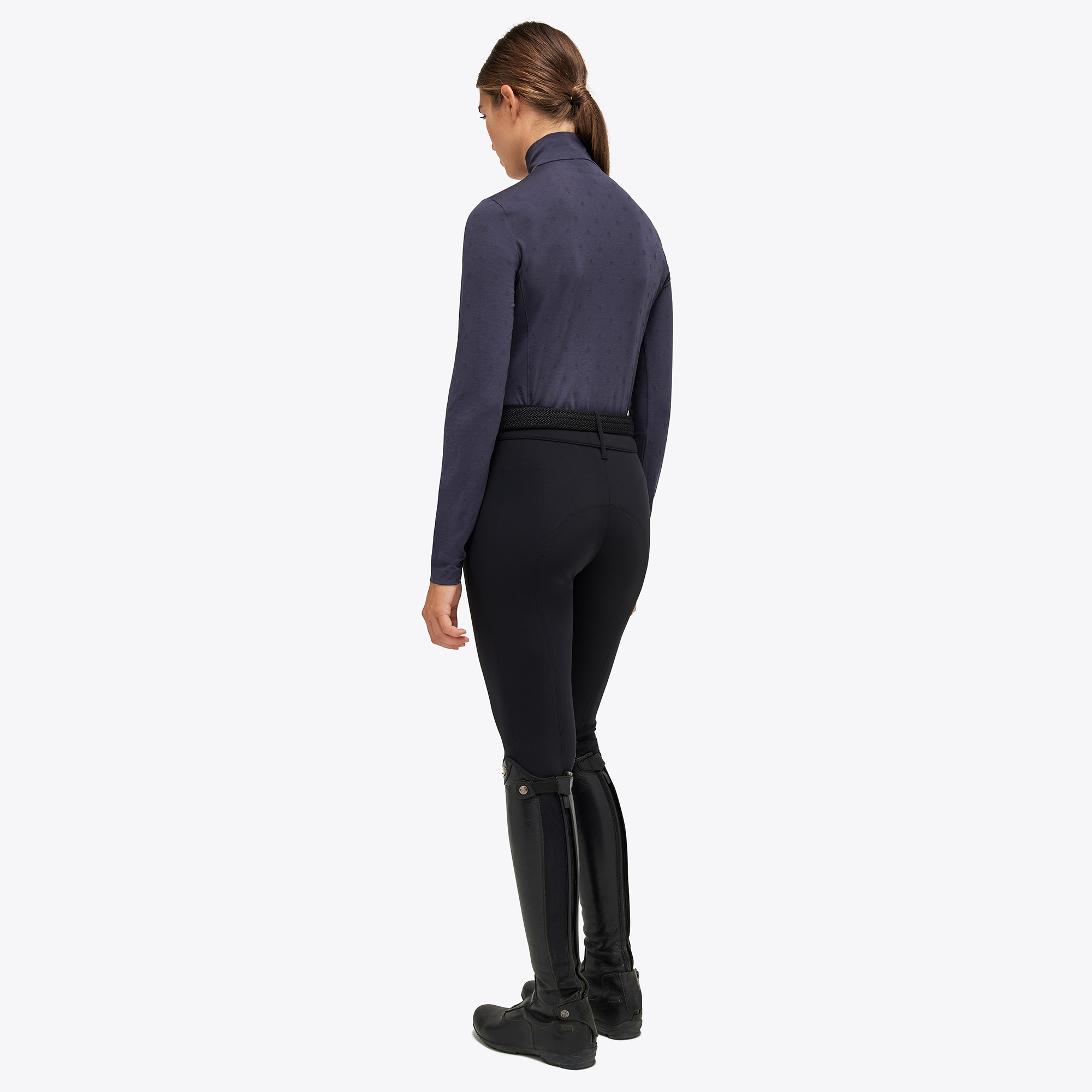 Mini Ct Flock Print Tech Wool Half Zip Blauw Cavalleria Toscana Mini Ct Flock Print Tech Wool Half Zip Blauw Cavalleria Toscana