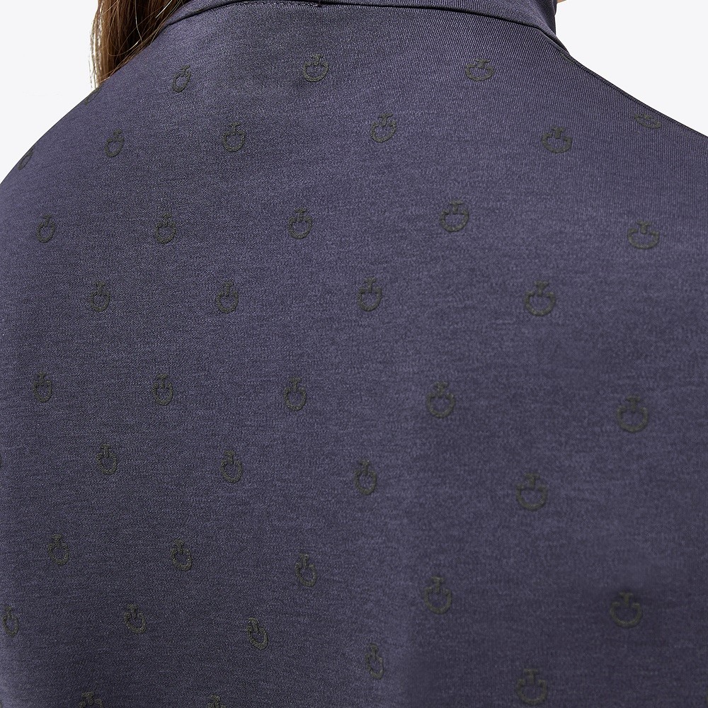 Mini Ct Flock Print Tech Wool Half Zip Blauw Cavalleria Toscana Mini Ct Flock Print Tech Wool Half Zip Blauw Cavalleria Toscana