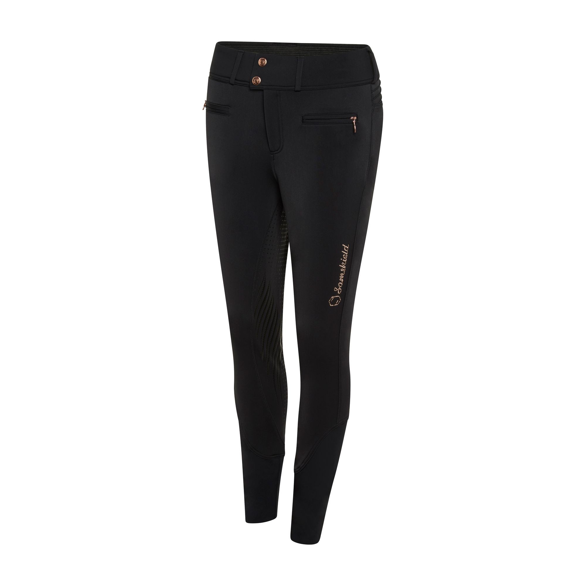 Samshield Dames Winter Rijbroek Clara Knie Grip Zwart-Rose Samshield Dames Winter Rijbroek Clara Knie Grip Zwart-Rose