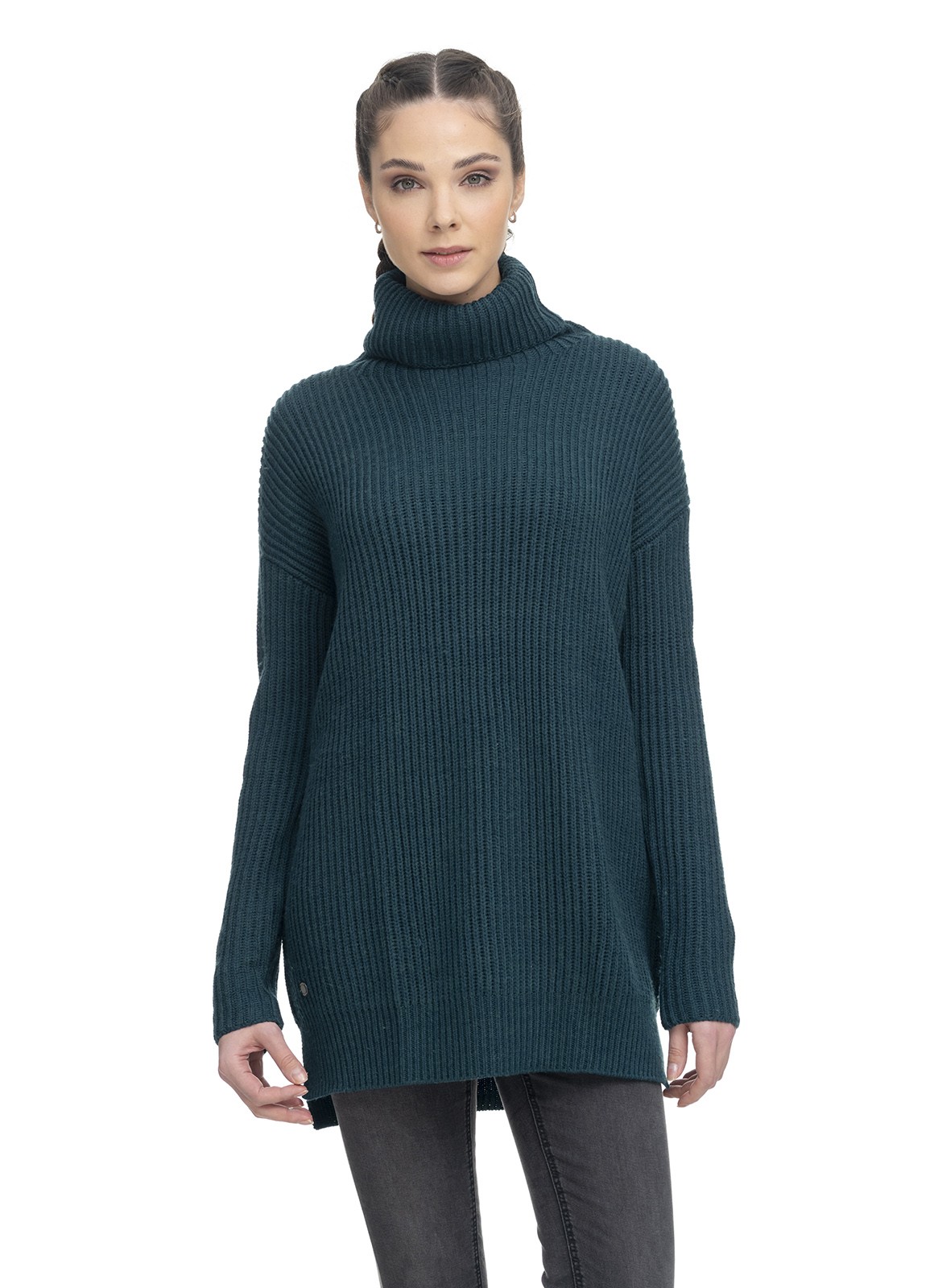 Rideshouse: Ragwear Vrouwen Lange Trui LYNEA REMAKE Donker Groen Rideshouse: Ragwear Vrouwen Lange Trui LYNEA REMAKE Donker Groen