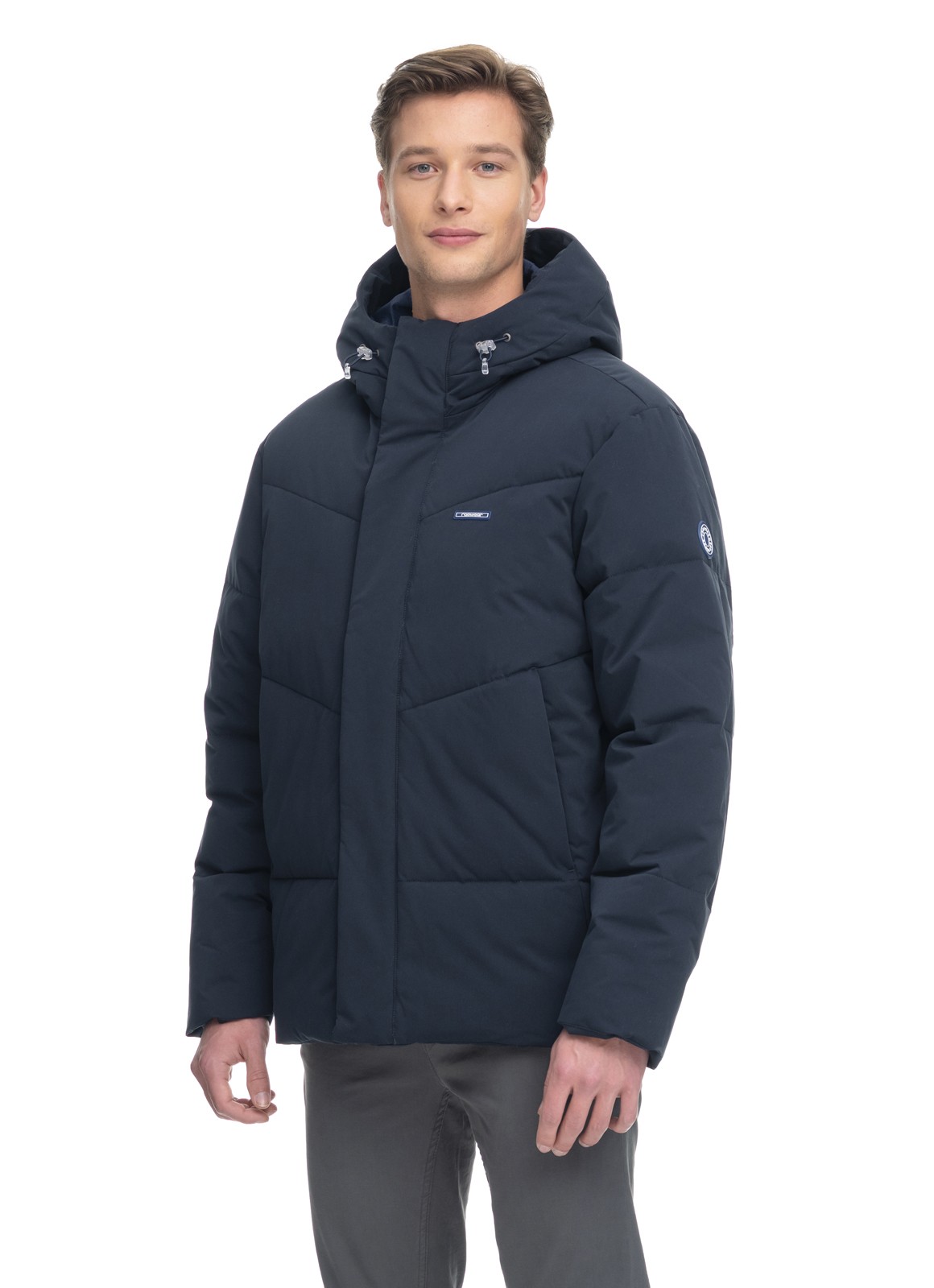 Ridershouse: Ragwear Mannen Bomber Jas Cwalo In de Kleur Marine Blauw Ridershouse: Ragwear Mannen Bomber Jas Cwalo In de Kleur Marine Blauw