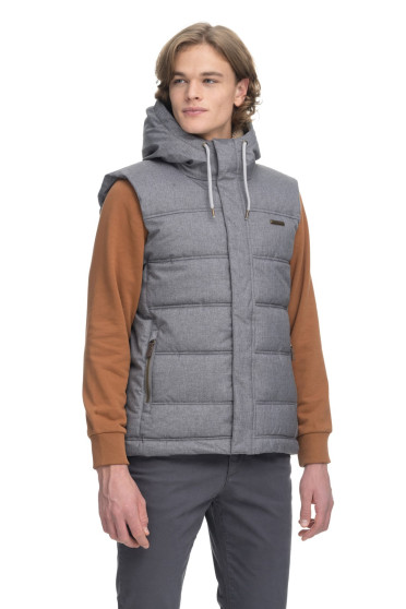 Ridershouse: Ragwear Mannen Bodywarmer Seto In De Kleur Grijs Ridershouse: Ragwear Mannen Bodywarmer Seto In De Kleur Grijs