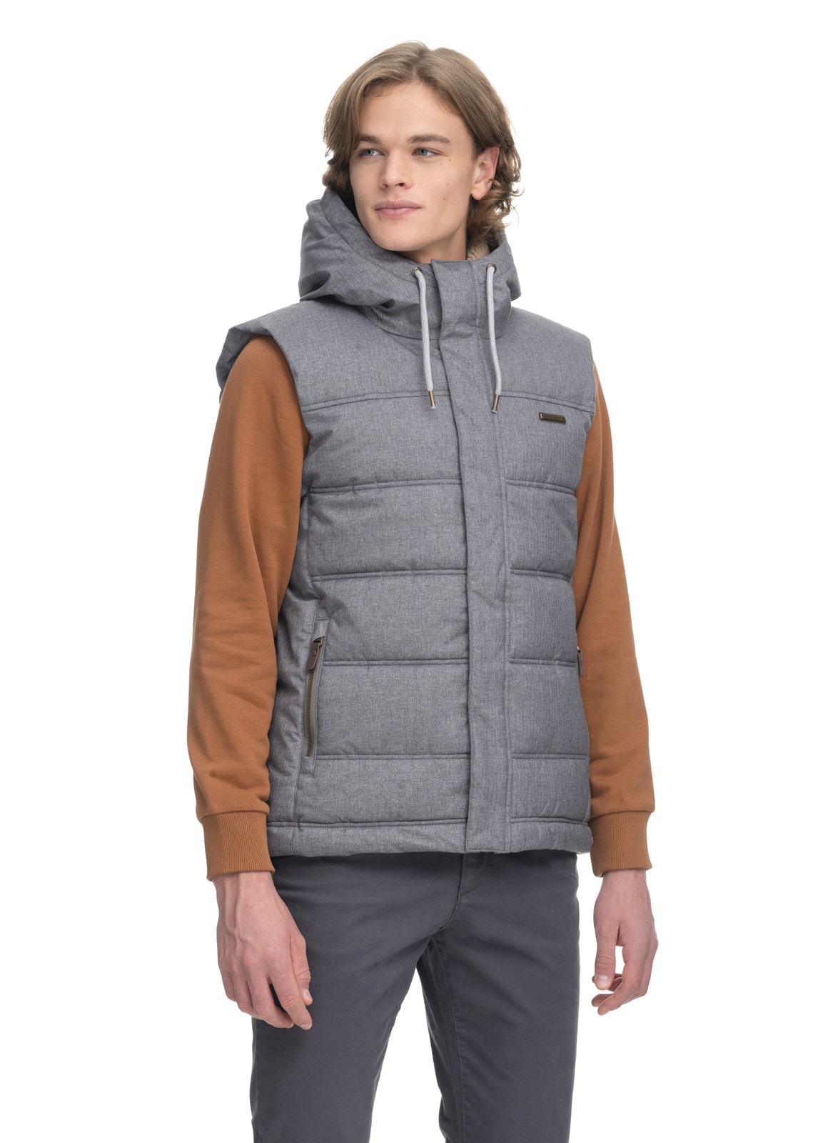 Ridershouse: Ragwear Mannen Bodywarmer Seto In De Kleur Grijs Ridershouse: Ragwear Mannen Bodywarmer Seto In De Kleur Grijs
