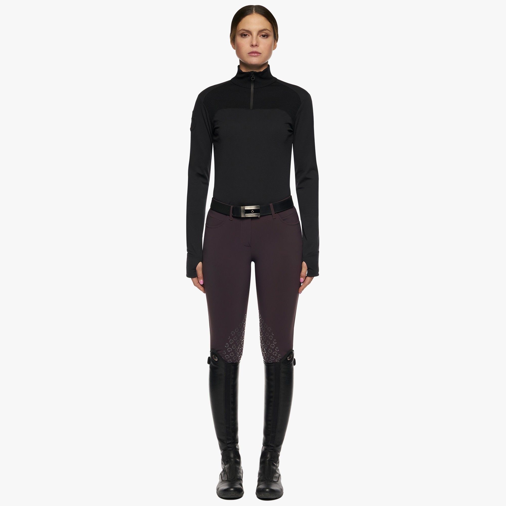 Tech Wool Half Zip Coltrui Donker Blauw Cavalleria Toscana Tech Wool Half Zip Coltrui Donker Blauw Cavalleria Toscana