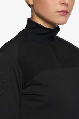 Tech Wool Half Zip Turtleneck Sand Cavalleria Toscana Tech Wool Half Zip Turtleneck Sand Cavalleria Toscana