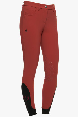 Cavalleria Toscana Meisjes Color Knie Grip Rijbroek Rood