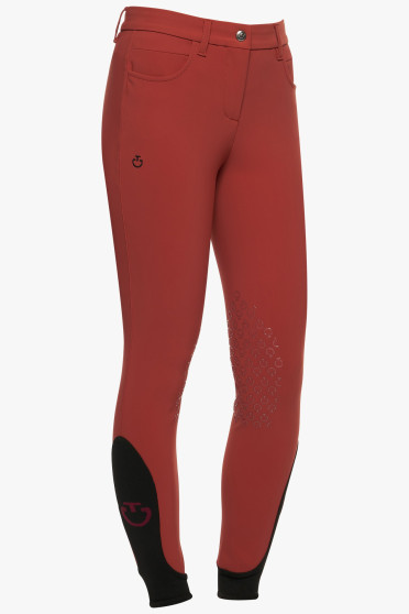 Cavalleria Toscana Meisjes Color Knie Grip Rijbroek Rood Cavalleria Toscana Meisjes Color Knie Grip Rijbroek Rood