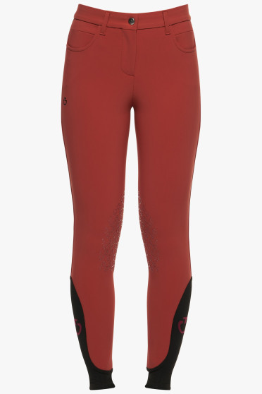 Meisjes Color Knie Grip Rijbroek Rood Cavalleria Toscana Meisjes Color Knie Grip Rijbroek Rood Cavalleria Toscana