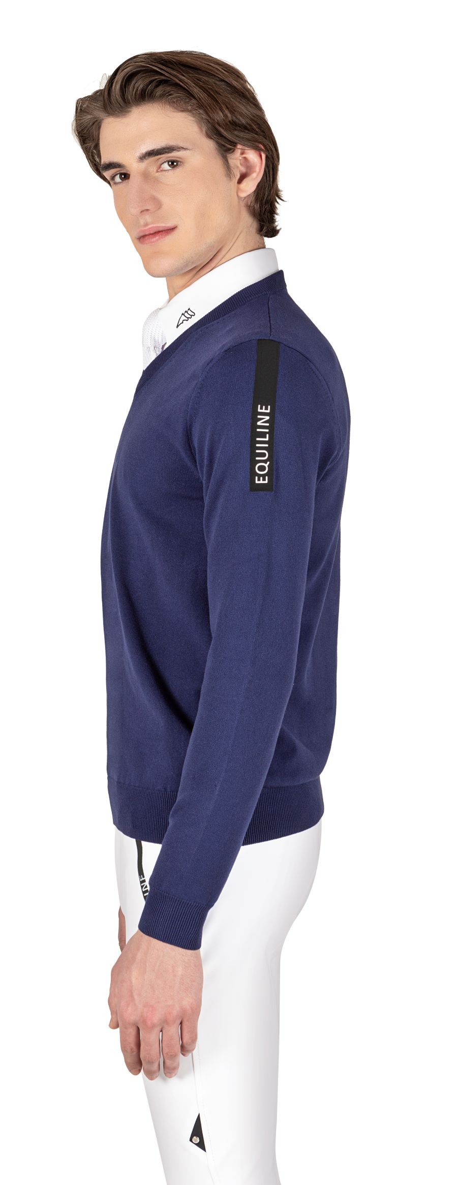 Ridershouse: Equiline Men's Pullover Cramec - Zwart Ridershouse: Equiline Men's Pullover Cramec - Zwart