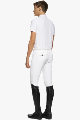 Tech Jersey S/S Button Wedstrijd Polo White Cavalleria Toscana Tech Jersey S/S Button Wedstrijd Polo White Cavalleria Toscana