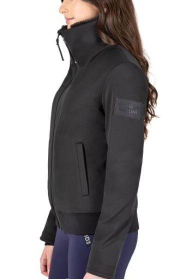 Ridershouse: Equiline Softshel Damesjack Met Imitatiebont - Zwart Ridershouse: Equiline Softshel Damesjack Met Imitatiebont - Zwart