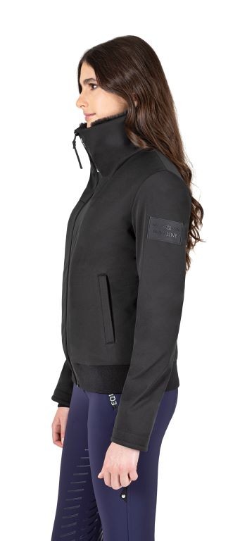 Ridershouse: Equiline Softshel Damesjack Met Imitatiebont - Zwart Ridershouse: Equiline Softshel Damesjack Met Imitatiebont - Zwart