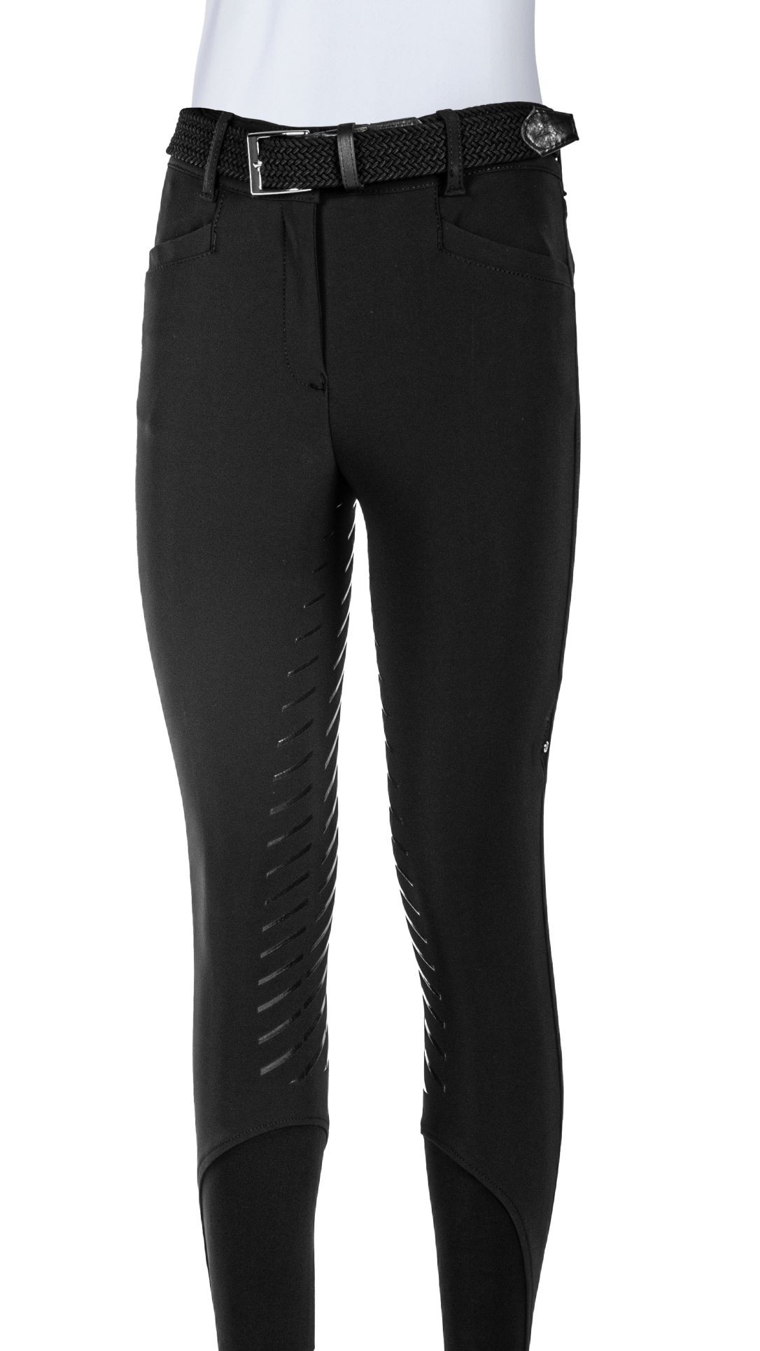 Ridershouse: Equiline Dames Rijbroek Full Grip Wadellef - Zwart Ridershouse: Equiline Dames Rijbroek Full Grip Wadellef - Zwart