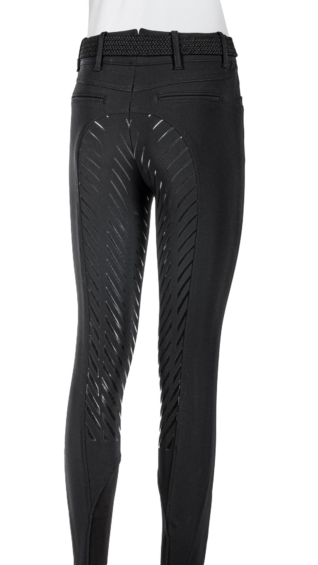 Ridershouse: Equiline Dames Rijbroek Full Grip Wadellef - Zwart Ridershouse: Equiline Dames Rijbroek Full Grip Wadellef - Zwart