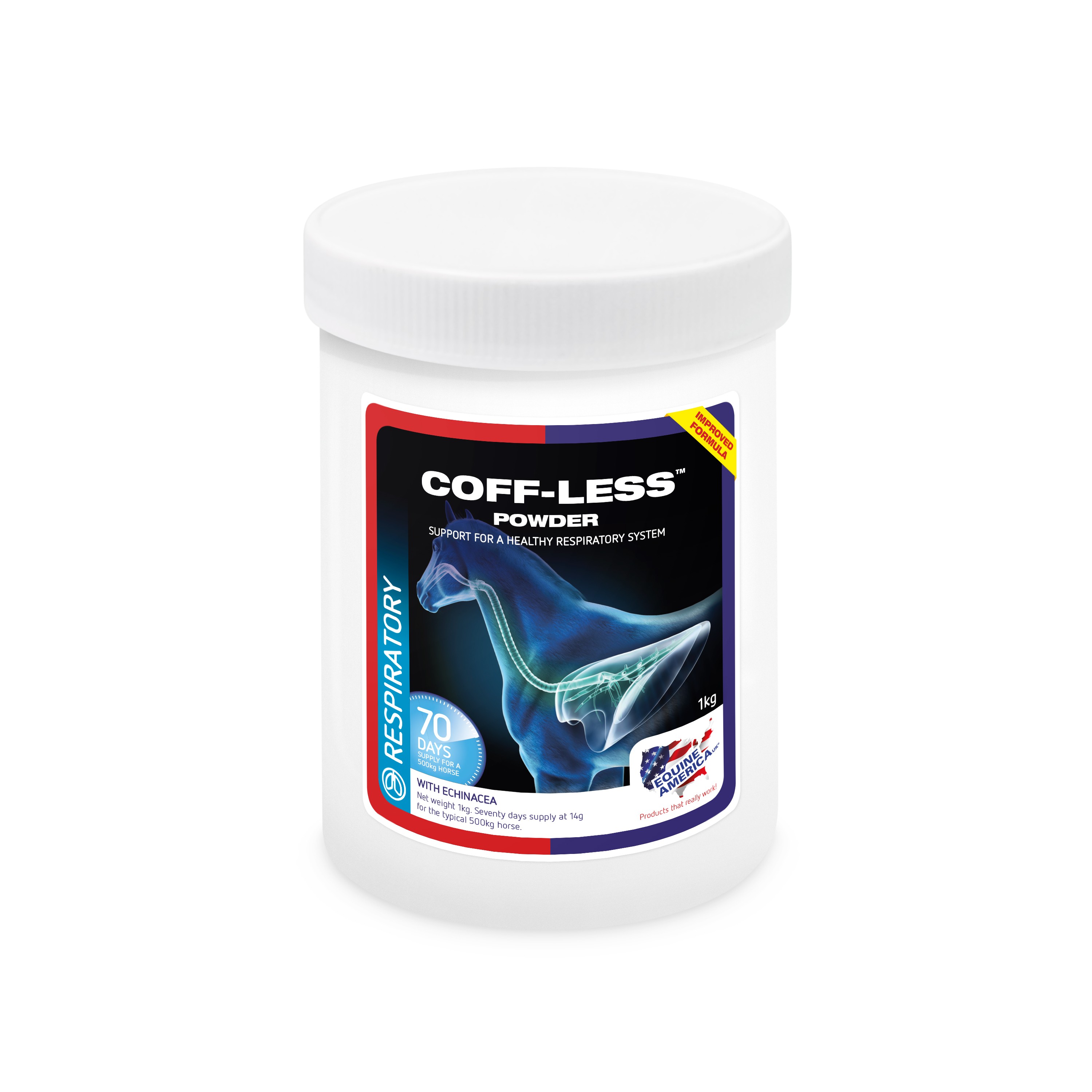 Ridershouse: Equine America - Equine America - Coff Less Poeder 1kg Ridershouse: Equine America - Equine America - Coff Less Poeder 1kg