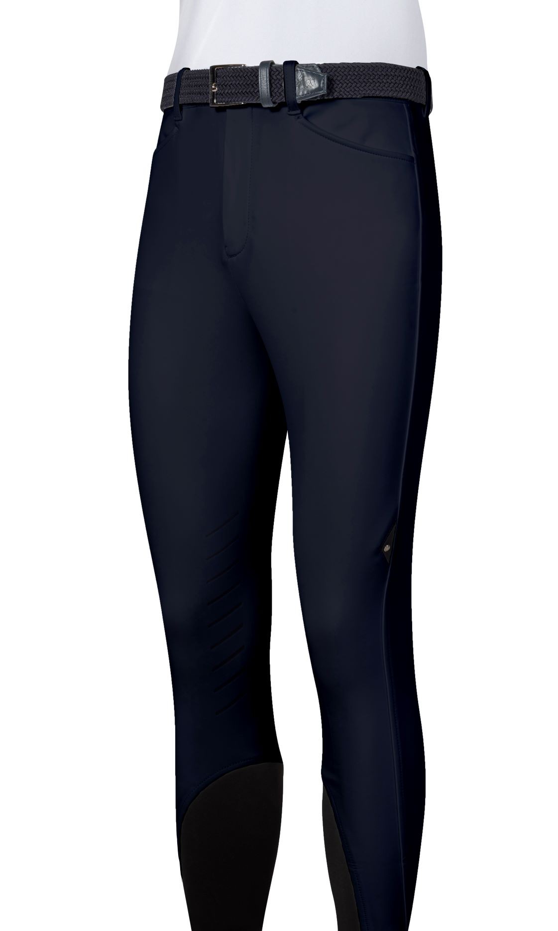 Ridershouse: Equiline Men's Riding Breeches Knee Grip Wrentk - Navy Blue Ridershouse: Equiline Men's Riding Breeches Knee Grip Wrentk - Navy Blue