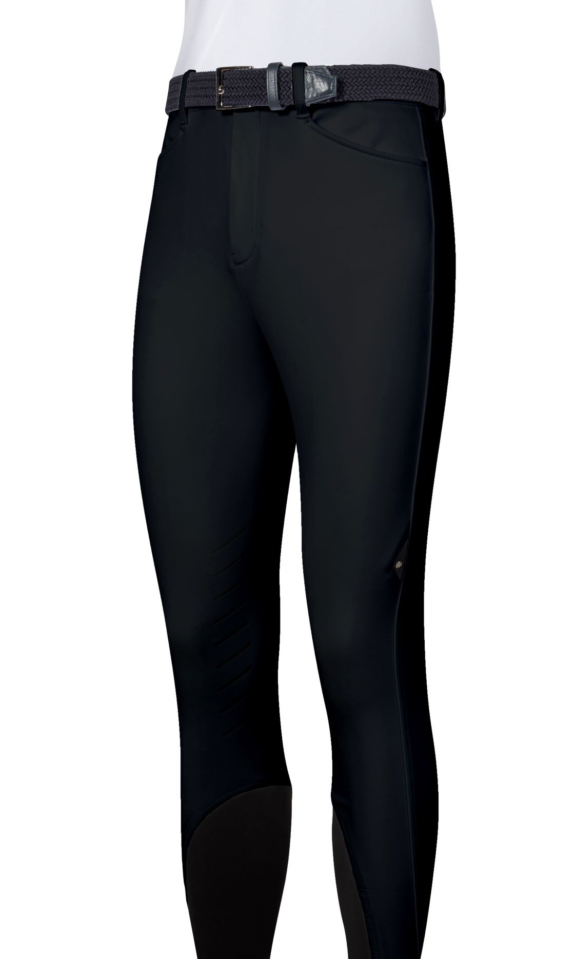 Ridershouse: Equiline Men's Riding Breeches Knee Grip Wrentk - Black Ridershouse: Equiline Men's Riding Breeches Knee Grip Wrentk - Black