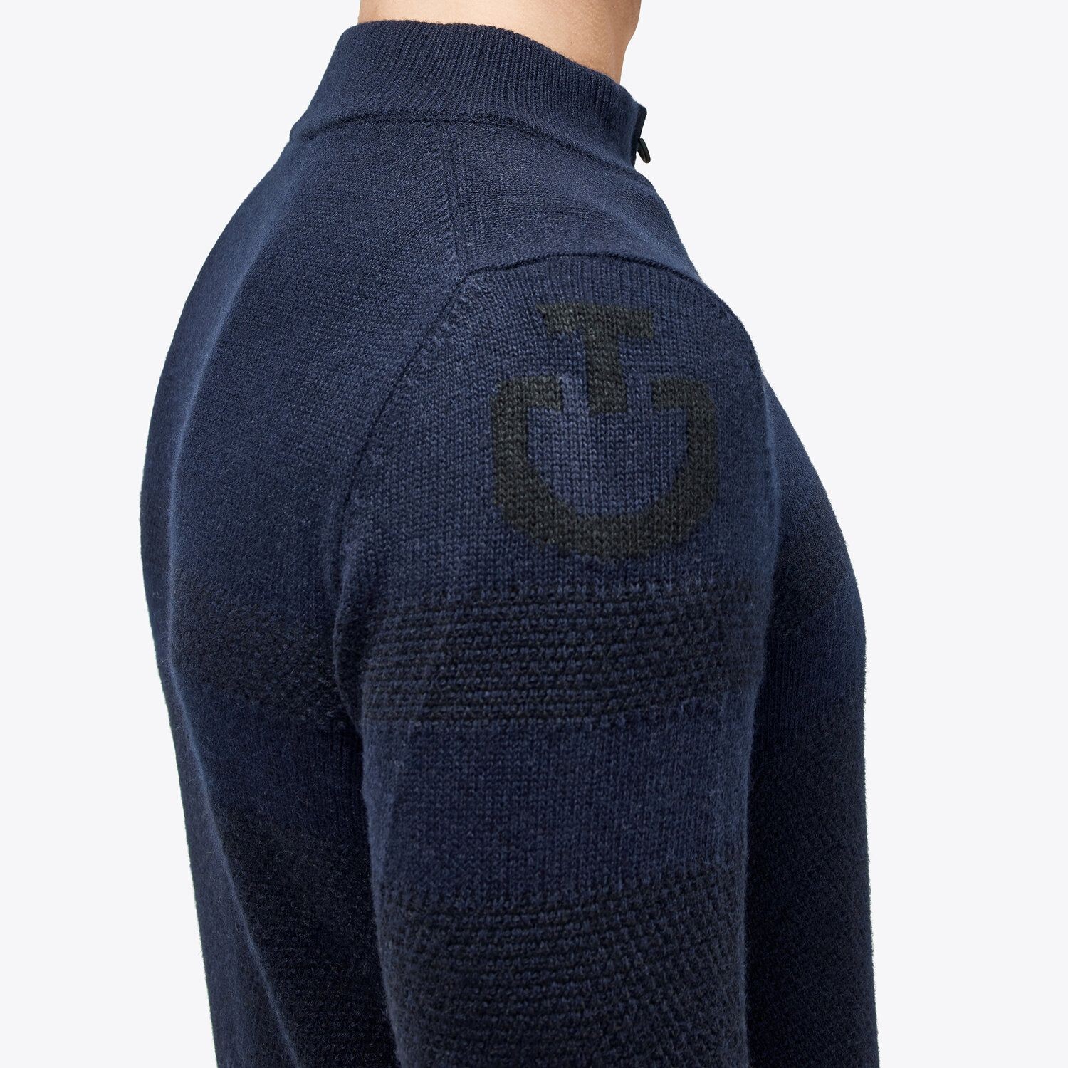 CT Winter Wool Half Zip Coltrui Blauw Cavalleria Toscana CT Winter Wool Half Zip Coltrui Blauw Cavalleria Toscana