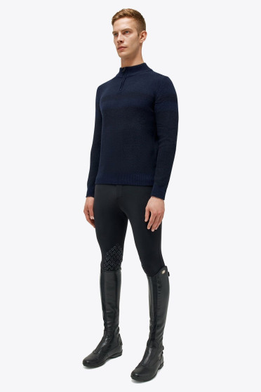CT Winter Wool Half Zip Coltrui Blauw Cavalleria Toscana CT Winter Wool Half Zip Coltrui Blauw Cavalleria Toscana