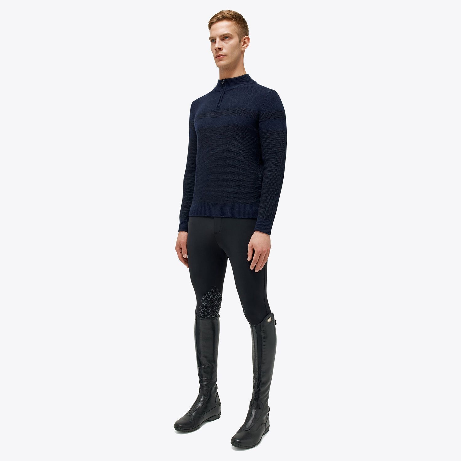 CT Winter Wool Half Zip Coltrui Blauw Cavalleria Toscana CT Winter Wool Half Zip Coltrui Blauw Cavalleria Toscana
