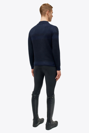 CT Winter Wool Half Zip Coltrui Blauw Cavalleria Toscana CT Winter Wool Half Zip Coltrui Blauw Cavalleria Toscana