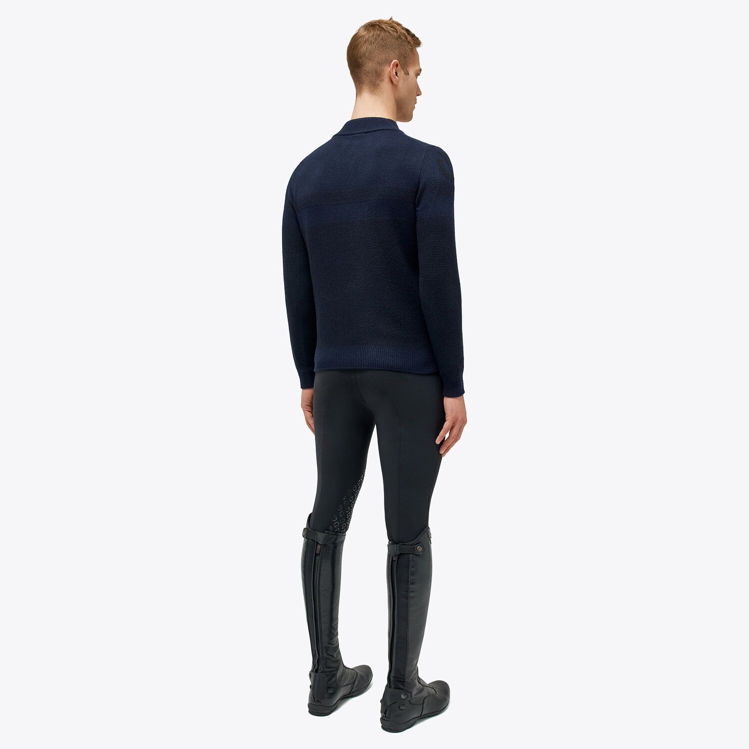 CT Winter Wool Half Zip Coltrui Blauw Cavalleria Toscana CT Winter Wool Half Zip Coltrui Blauw Cavalleria Toscana